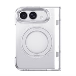 Apple iPhone Duo (Fold) Kılıf M-safe Şarj Özellikli Raptic Air Stand Serisi Aynalı Arka Yüzey Standlı Kapak