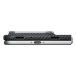 Apple iPhone Duo Kılıf M-safe Şarj Özellikli 600D Aramid Karbon Fiber Pitaka Edge Serisi Black-Grey Twill Kapak