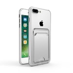Apple iPhone SE 2020 Kılıf Kartlıklı Şeffaf Zore Setra Clear Silikon Kapak
