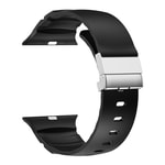 Apple Watch 10 46mm Zore KRD-145 Metal Tokalı Silikon Kordon