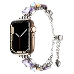 Apple Watch 38mm Zore KRD-115 Renkli Taş Tasarımlı Kordon