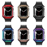 Apple Watch 38mm Zore KRD-88 Sert PC Kasa Koruyuculu Silikon Kordon