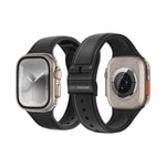 Apple Watch 40mm Amazingthing Titan Swift Deri Dokulu Silikon Kordon