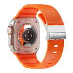 Apple Watch 42mm Zore KRD-145 Metal Tokalı Silikon Kordon