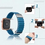 ​​​Apple Watch 44mm KRD-78 PU Deri Kordon Strap Kayış