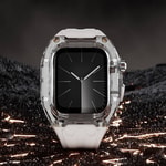 Apple Watch 44mm Wiwu Wi-WB013 Rambo Serisi 2in1 Şeffaf PC Kasa Koruyuculu Kauçuk Kordon