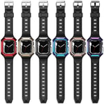 Apple Watch 44mm Zore KRD-88 Sert PC Kasa Koruyuculu Silikon Kordon