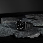 Apple Watch 7 45mm 600D Aramid Fiber Classic Serisi Black-Grey Twill Kasa Koruyucu Pitaka Air Case