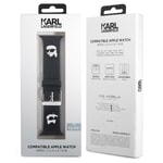 Apple Watch 7 45mm Karl Lagerfeld Orjinal Lisanslı İkonik Karl & Choupette Logolu Silikon Kordon