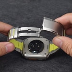 Apple Watch 7 45mm Zore KRD-155 Metal Silikon Kordon