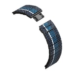 Apple Watch Serisi Uyumlu Aramid Fiber ve Karbon Fiber Pitaka Poetry of Things ChromaCarbon Serisi Moon Universal Kordon