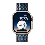 Apple Watch Serisi Uyumlu Aramid Fiber ve Karbon Fiber Pitaka Poetry of Things ChromaCarbon Serisi Moon Universal Kordon