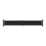 Apple Watch Serisi Uyumlu Karbon Fiber Pitaka Modern Serisi Black-Grey Twill Universal Kordon