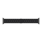 Apple Watch Serisi Uyumlu Karbon Fiber Pitaka Retro Serisi Black-Grey Twill Universal Kordon