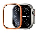 Apple Watch Ultra 49mm Zore ALM-01 Metal Çerçeveli Ekran Koruyucu
