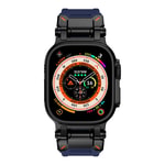 Apple Watch Ultra 49mm Zore KRD-101 Titanyum Metal Başlıklı Silikon Kordon