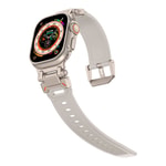 Apple Watch Ultra 49mm Zore KRD-101 Titanyum Metal Başlıklı Silikon Kordon
