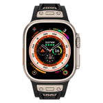 Apple Watch Ultra 49mm Zore KRD-117 Hava Alabilen Delikli Metal Süslemeli Desenli Silikon Kordon
