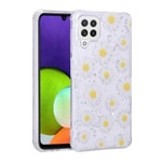 Galaxy A22 4G Kılıf Simli Desenli Kamera Korumalı Parlak Zore Popy Kapak
