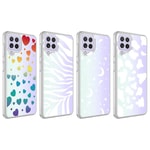 Galaxy A22 4G Kılıf Zore M-Blue Desenli Kapak