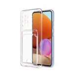 Galaxy A32 4G Kılıf Kartlıklı Şeffaf Zore Setra Clear Silikon Kapak