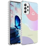 Galaxy A53 5G Kılıf Airbag Kenarlı Renkli Desenli Silikon Zore Elegans Kapak