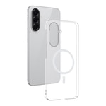 Galaxy A57 Kamera Korumalı M-Safe Şarj Özellikli Şeffaf Zore London Sert PC Kapak