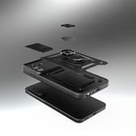 Galaxy A57 Kılıf Magnetik Standlı Kamera Korumalı Zore Sürgülü Vega Kapak