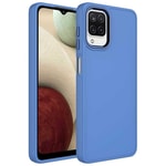 Galaxy M32 Kılıf Metal Çerçeve ve Buton Tasarımlı Silikon Zore Luna Kapak