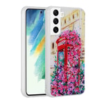 Galaxy S21 FE Kılıf Simli Desenli Kamera Korumalı Parlak Zore Popy Kapak