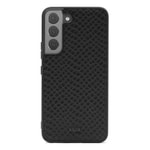 Galaxy S22 Kılıf ​Kajsa Pearl Pattern Hakiki Deri Kapak