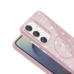 Galaxy S23 FE Kılıf M-safe Şarj Özellikli Parlayan Simli Zore Okso Kapak