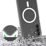 Galaxy S23 FE Kılıf M-safe Şarj Özellikli Şeffaf Sert PC Zore Embos Kapak