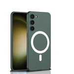 Galaxy S23 Kılıf Wireless Şarj Özellikli Zore Kıpta M-safe Silikon Kapak