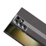Galaxy S23 Ultra Kılıf M-safe Şarj Özellikli Karbon Fiber Görünümlü Zore Gros Kapak