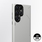 Galaxy S23 Ultra Kılıf M-safe Şarj Özellikli Basit Mat Deri Desenli Youngkit Tech Fashion Serisi Kapak