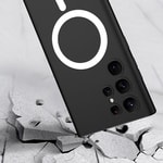 Galaxy S23 Ultra Kılıf Wireless Şarj Özellikli Zore Kıpta M-safe Silikon Kapak