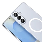 Galaxy S24 FE Kamera Korumalı M-Safe Şarj Özellikli Şeffaf Zore London Sert PC Kapak