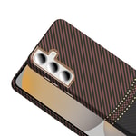 Galaxy S24 FE Kılıf M-safe Şarj Özellikli Karbon Fiber Görünümlü Zore Gros Kapak
