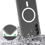 Galaxy S24 FE Kılıf M-safe Şarj Özellikli Şeffaf Sert PC Zore Embos Kapak