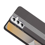 Galaxy S24 FE Kılıf M-safe Şarj Özellikli Karbon Fiber Görünümlü Zore Gros Kapak