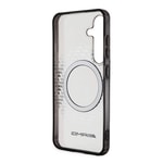 Galaxy S24 Kılıf AMG Orjinal Lisanslı M-safe Şarj Özellikli Eşkenar Dörtgen Desenli Transparan Kapak