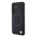 Galaxy S24 Kılıf BMW Orjinal Lisanslı M-safe Şarj Özellikli Yarım Dokulu Circle Leather Kapak