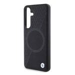 Galaxy S24 Kılıf BMW Orjinal Lisanslı M-safe Şarj Özellikli Yarım Dokulu Circle Leather Kapak