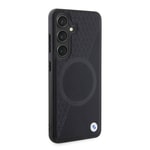 Galaxy S24 Kılıf BMW Orjinal Lisanslı M-safe Şarj Özellikli Yarım Dokulu Circle Leather Kapak