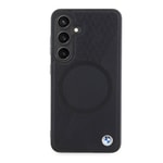 Galaxy S24 Kılıf BMW Orjinal Lisanslı M-safe Şarj Özellikli Yarım Dokulu Circle Leather Kapak