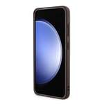 Galaxy S24 Kılıf Guess Orjinal Lisanslı PU Deri Şerit Logo Dizaynlı Kapak