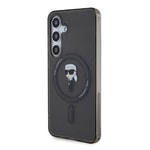 Galaxy S24 Kılıf Karl Lagerfeld Orjinal Lisanslı M-safe Şarj Özellikli Karl Head IML Baskılı Kapak