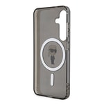 Galaxy S24 Kılıf Karl Lagerfeld Orjinal Lisanslı M-safe Şarj Özellikli Karl Head IML Baskılı Kapak