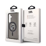 Galaxy S24 Kılıf Karl Lagerfeld Orjinal Lisanslı M-safe Şarj Özellikli Karl & Choupette IML Baskılı Kapak